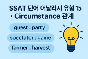 SSAT 시험 단어 기출 유형 어날러지 15